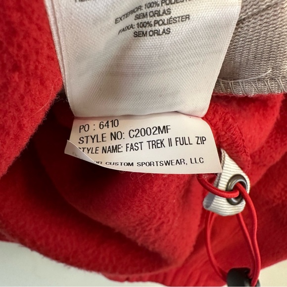 Columbia Red Fast Trek II Full-Zip Fleece Jacket with NC State Logo - Picture 8 of 9